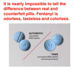 real and counterfeit blue pills